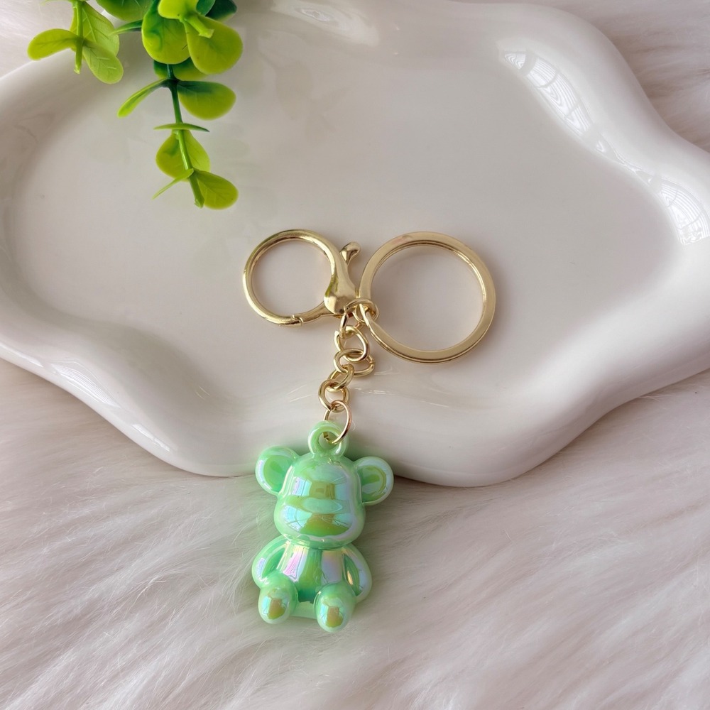 Pearlescent‎ Teddy Bear Keychain/Bag Charm